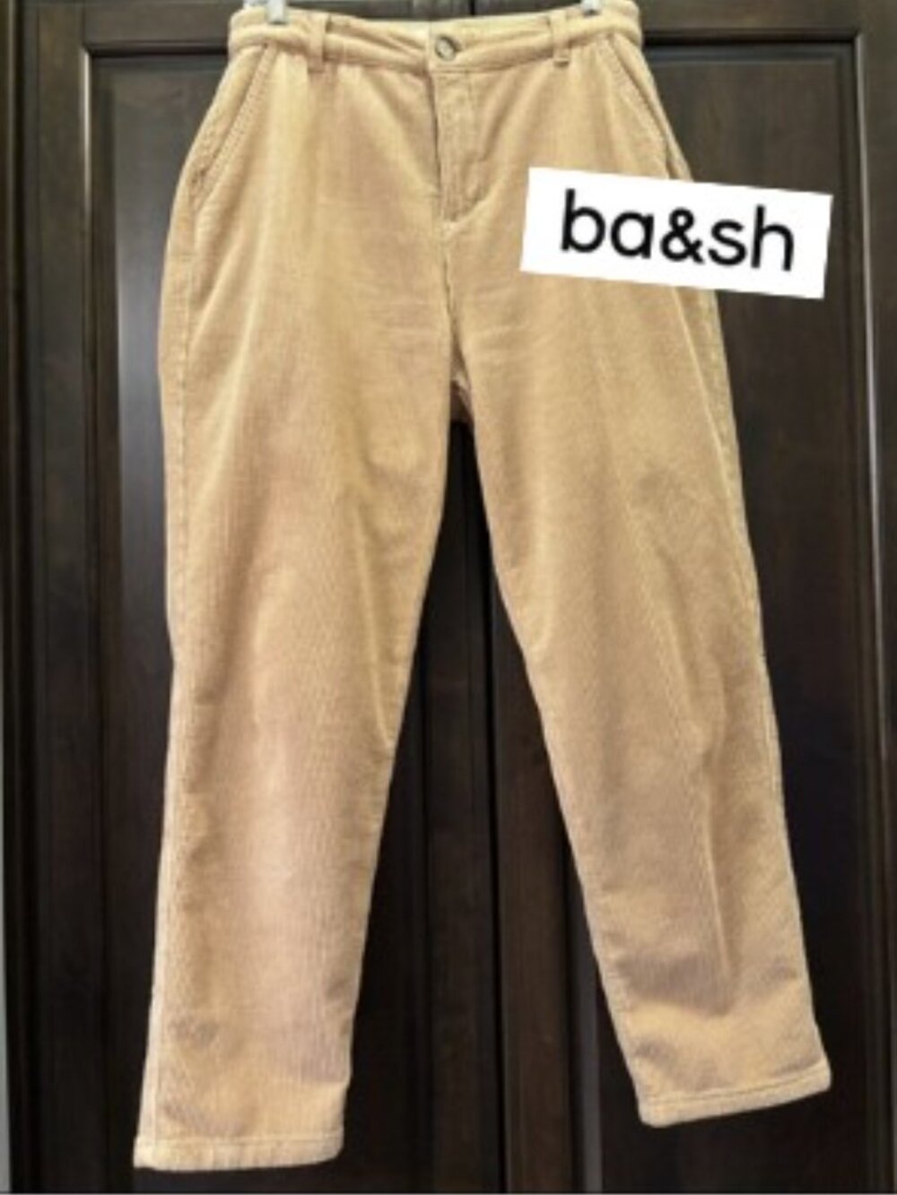 ba&sh Women's Tan Corduroy Trousers - Paris Design